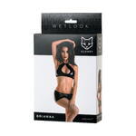 Комплект Glossy Brianna из материала Wetlook, черный, S