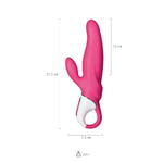 Нереалистичный вибратор Satisfyer Vibes Mr. Rabbit, силикон, красный, 22,1 см.