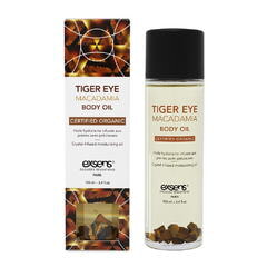 Органическое массажное масло с камнями TIGER EYE MACADAMIA