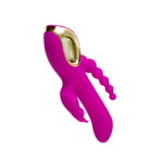 Тройной вибратор A-Toys by TOYFA TRINNY, силикон, фиолетовый, 21,5 см